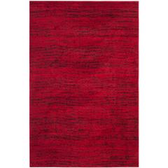 Adirondack, RED / BLACK, 4' X 6', Area Rug, ADR117F-4