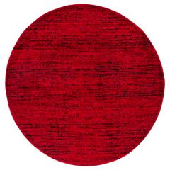 Adirondack, RED / BLACK, 4' X 4' Round, Area Rug, ADR117F-4R
