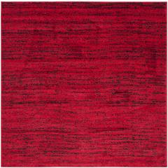 Adirondack, RED / BLACK, 4' X 4' Square, Area Rug, ADR117F-4SQ