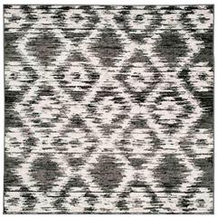 Adirondack, CHARCOAL / IVORY, 4' X 4' Square, Area Rug, ADR118R-4SQ