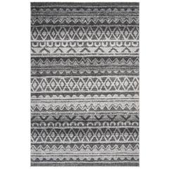 Adirondack, IVORY / CHARCOAL, 6' X 9', Area Rug, ADR119N-6