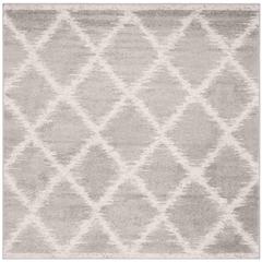 Adirondack, SILVER / IVORY, 6' X 6' Square, Area Rug, ADR120B-6SQ