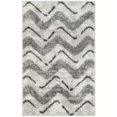 Adirondack, SILVER / CHARCOAL, 2'-6" X 4', Area Rug, ADR121P-24