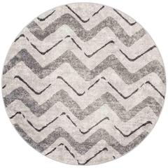 Adirondack, SILVER / CHARCOAL, 6' X 6' Round, Area Rug, ADR121P-6R