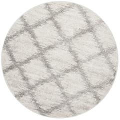 Adirondack, IVORY / SILVER, 6' X 6' Round, Area Rug, ADR122B-6R