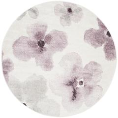 Adirondack, IVORY / PURPLE, 6' X 6' Round, Area Rug, ADR123L-6R