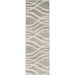 Adirondack, GREY / CREAM, 2'-6" X 10', Area Rug
