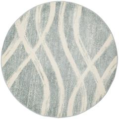 Adirondack, CREAM / SLATE, 6' X 6' Round, Area Rug