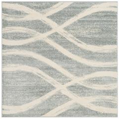 Adirondack, CREAM / SLATE, 6' X 6' Square, Area Rug