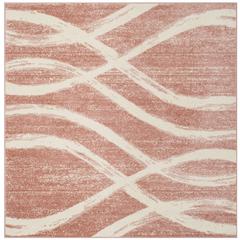 Adirondack, ROSE / CREAM, 6' X 6' Square, Area Rug
