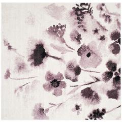 Adirondack, IVORY / PURPLE, 6' X 6' Square, Area Rug, ADR127L-6SQ