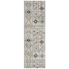 ADIRONDACK, LIGHT GREY / AQUA, 2'-6" X 8', Area Rug