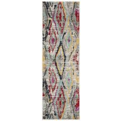 ADIRONDACK, LIGHT GREY / RED, 2'-6" X 8', Area Rug, ADR209F-28