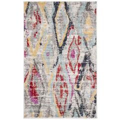 ADIRONDACK, LIGHT GREY / RED, 3' X 5', Area Rug, ADR209F-3