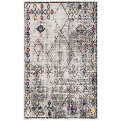 ADIRONDACK, LIGHT GREY / FUCHSIA, 3' X 5', Area Rug, ADR210F-3