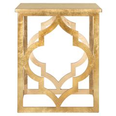 MILO TRELLIS GOLD LEAF END TABLE