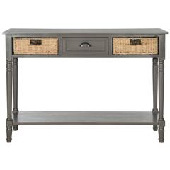 WINIFRED WICKER CONSOLE TABLE WITH STORAGE, AMH5730A