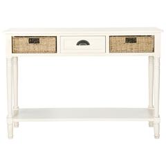 WINIFRED WICKER CONSOLE TABLE WITH STORAGE, AMH5730B