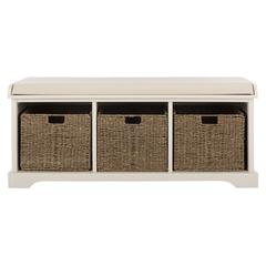 LONAN  WICKER STORAGE BENCH, AMH5733C