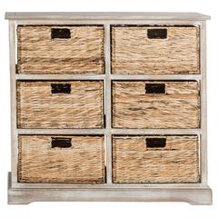KEENAN 6 WICKER BASKET STORAGE CHEST, AMH5740E