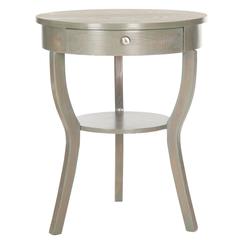 KENDRA ROUND PEDESTAL END TABLE W/ DRAWER, AMH6620A