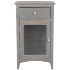 ZIVA ONE DRAWER NIGHTSTAND WITH GLASS CABINET, AMH6630A