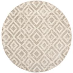 AMSTERDAM, IVORY / MAUVE, 6'-7" X 6'-7" Round, Area Rug, AMS105A-7R