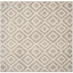 AMSTERDAM, IVORY / MAUVE, 6'-7" X 6'-7" Square, Area Rug, AMS105A-7SQ