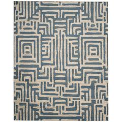 AMSTERDAM, IVORY / LIGHT BLUE, 8' X 10', Area Rug