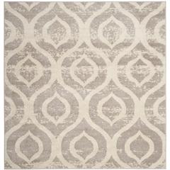 AMSTERDAM, IVORY / MAUVE, 6'-7" X 6'-7" Square, Area Rug, AMS107A-7SQ