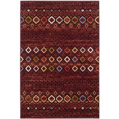 AMSTERDAM, TERRACOTTA / MULTI, 5'-1" X 7'-6", Area Rug
