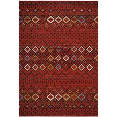 AMSTERDAM, TERRACOTTA / MULTI, 6'-7" X 9'-2", Area Rug