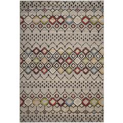 AMSTERDAM, LIGHT GREY / MULTI, 6'-7" X 9'-2", Area Rug