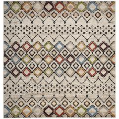 AMSTERDAM, IVORY / MULTI, 6'-7" X 6'-7" Square, Area Rug