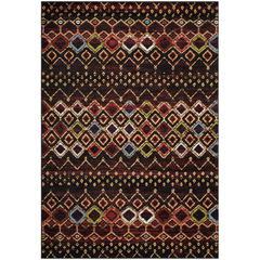 AMSTERDAM, BLACK / MULTI, 6'-7" X 9'-2", Area Rug