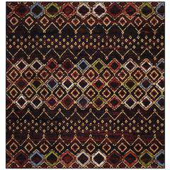 AMSTERDAM, BLACK / MULTI, 5'-1" X 5'-1" Square, Area Rug