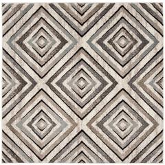 AMSTERDAM, CREAM / BEIGE, 6'-7" X 6'-7" Square, Area Rug, AMS109A-7SQ