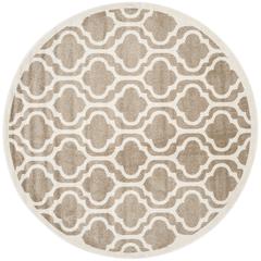 AMHERST, WHEAT / BEIGE, 7' X 7' Round, Area Rug, AMT402S-7R