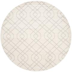 AMHERST, IVORY / LIGHT GREY, 7' X 7' Round, Area Rug, AMT407K-7R