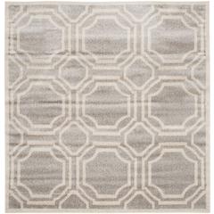 AMHERST, LIGHT GREY / IVORY, 5' X 5' Square, Area Rug, AMT411B-5SQ