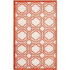 AMHERST, IVORY / ORANGE, 2'-6" X 4', Area Rug, AMT411F-24