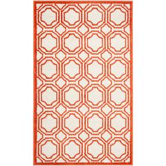 AMHERST, IVORY / ORANGE, 3' X 5', Area Rug, AMT411F-3