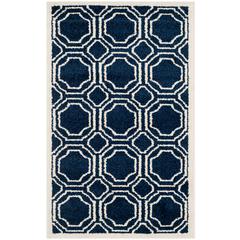 AMHERST, NAVY / IVORY, 2'-6" X 4', Area Rug, AMT411P-24