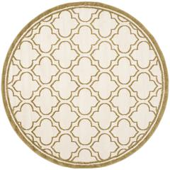 AMHERST, IVORY / LIGHT GREEN, 7' X 7' Round, Area Rug, AMT412A-7R
