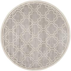 AMHERST, LIGHT GREY / IVORY, 5' X 5' Round, Area Rug, AMT412B-5R