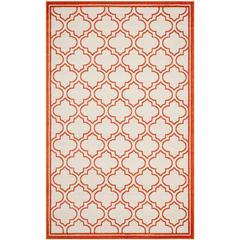AMHERST, IVORY / ORANGE, 5' X 8', Area Rug, AMT412F-5