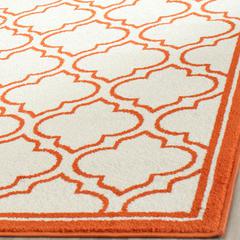 AMHERST, IVORY / ORANGE, 4' X 6', Area Rug, AMT412F-4