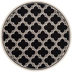 AMHERST, ANTHRACITE / IVORY, 7' X 7' Round, Area Rug, AMT412G-7R