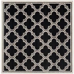 AMHERST, ANTHRACITE / IVORY, 7' X 7' Square, Area Rug, AMT412G-7SQ