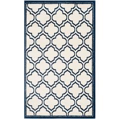AMHERST, IVORY / NAVY, 3' X 5', Area Rug, AMT412M-3